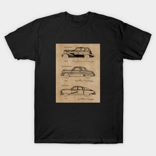 Classic American Cars Patent Prints T-Shirt